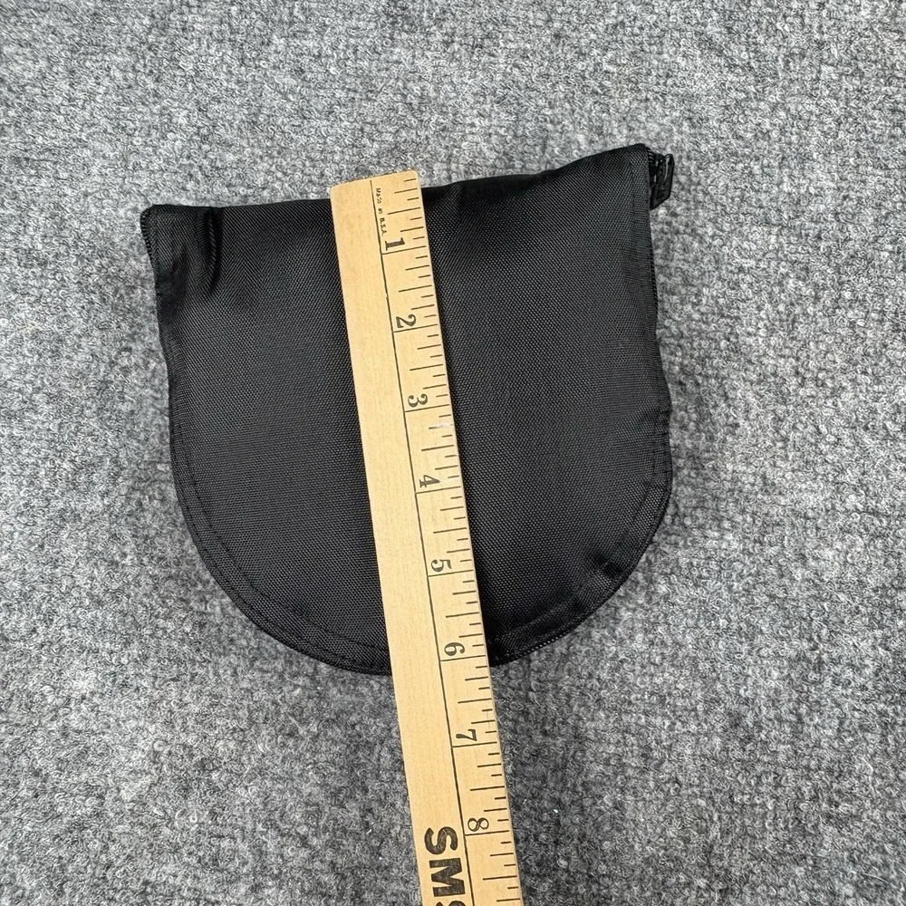Y2K TOTES Black Nylon Tote Bag Collapses Into Small Zip Pouch Casual Utility VTG
